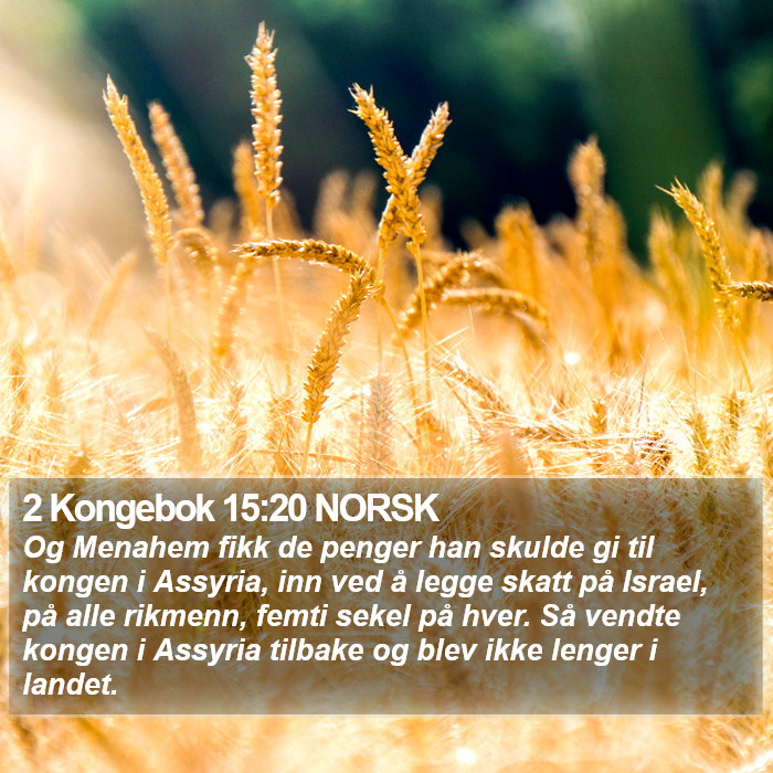 2 Kongebok 15:20 NORSK Bible Study