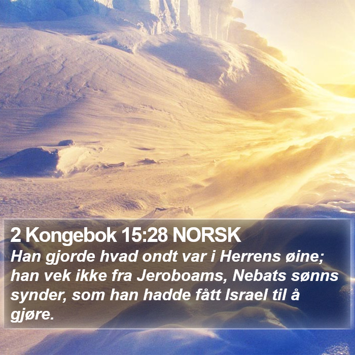 2 Kongebok 15:28 NORSK Bible Study