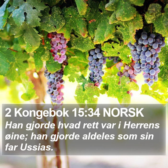 2 Kongebok 15:34 NORSK Bible Study