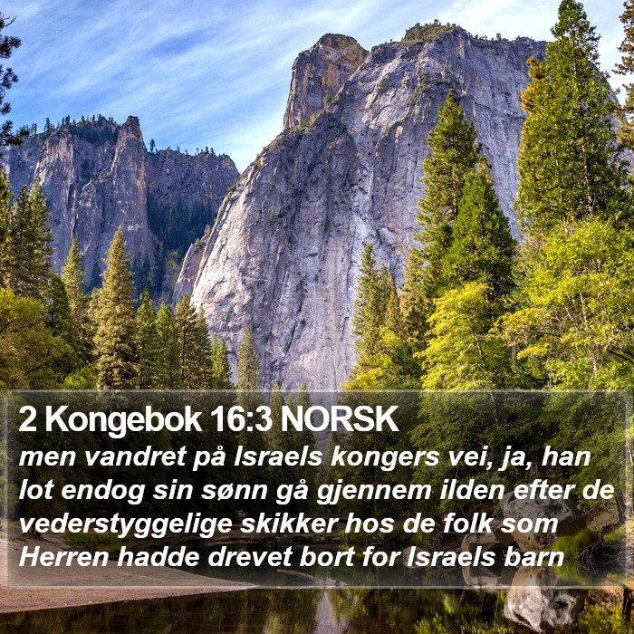 2 Kongebok 16:3 NORSK Bible Study