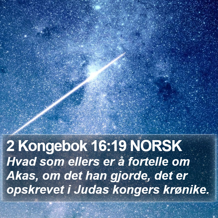 2 Kongebok 16:19 NORSK Bible Study