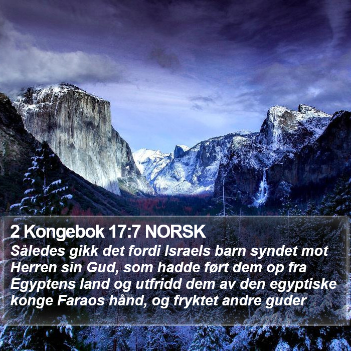 2 Kongebok 17:7 NORSK Bible Study