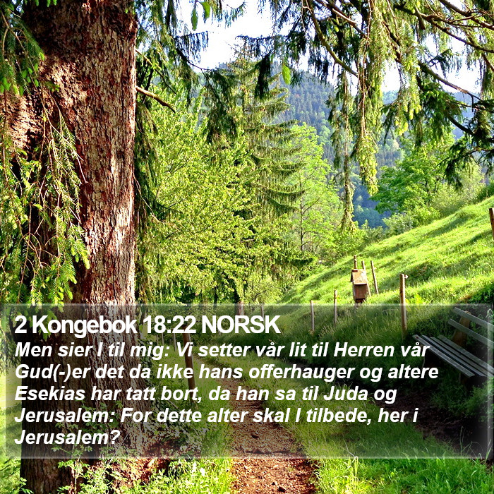 2 Kongebok 18:22 NORSK Bible Study