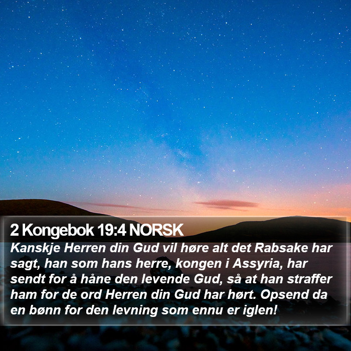 2 Kongebok 19:4 NORSK Bible Study