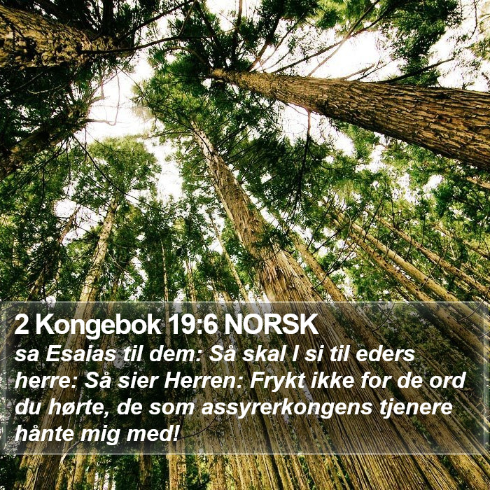 2 Kongebok 19:6 NORSK Bible Study