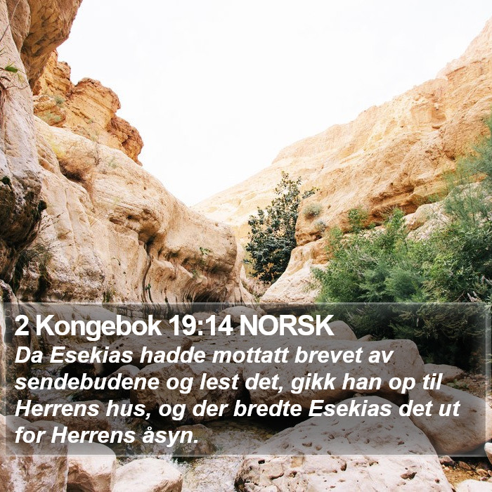 2 Kongebok 19:14 NORSK Bible Study