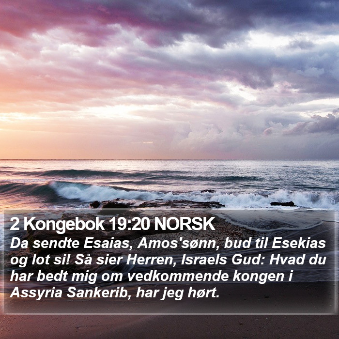 2 Kongebok 19:20 NORSK Bible Study