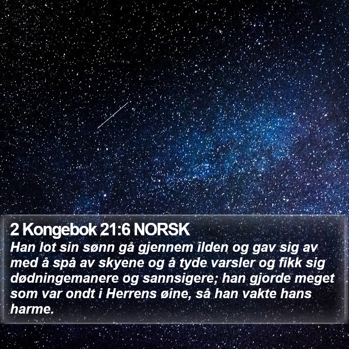 2 Kongebok 21:6 NORSK Bible Study