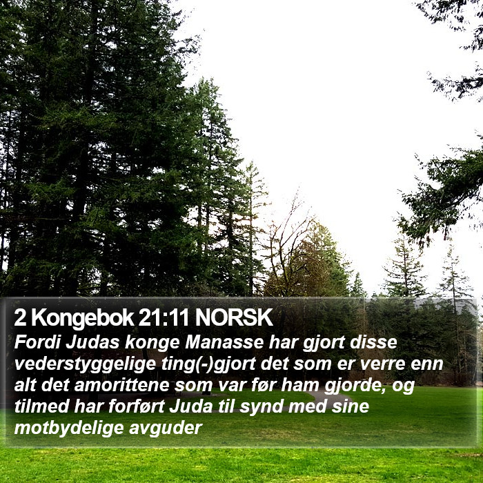 2 Kongebok 21:11 NORSK Bible Study