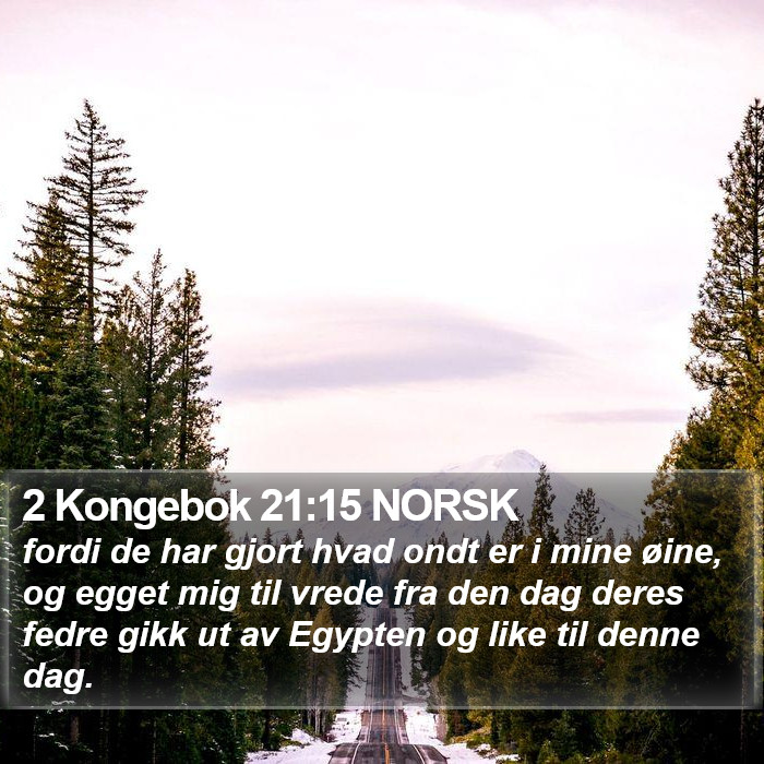 2 Kongebok 21:15 NORSK Bible Study