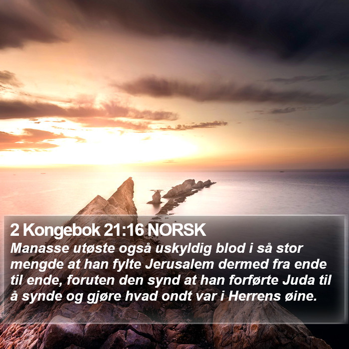 2 Kongebok 21:16 NORSK Bible Study