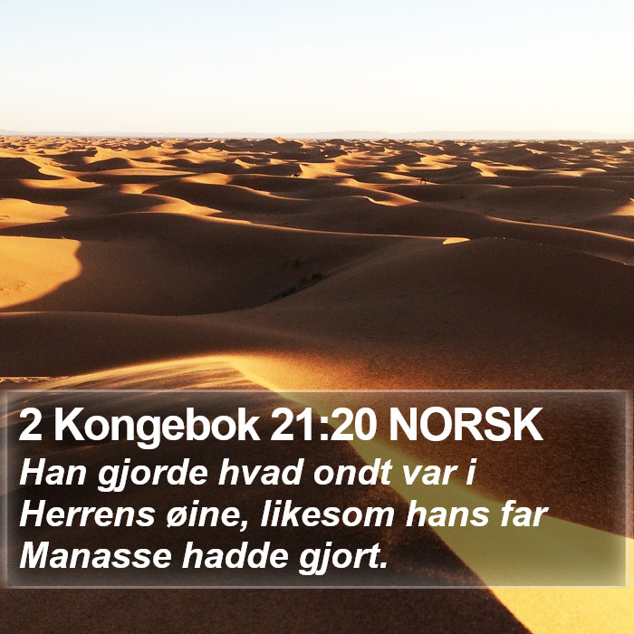 2 Kongebok 21:20 NORSK Bible Study