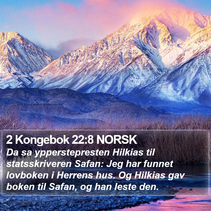 2 Kongebok 22:8 NORSK Bible Study