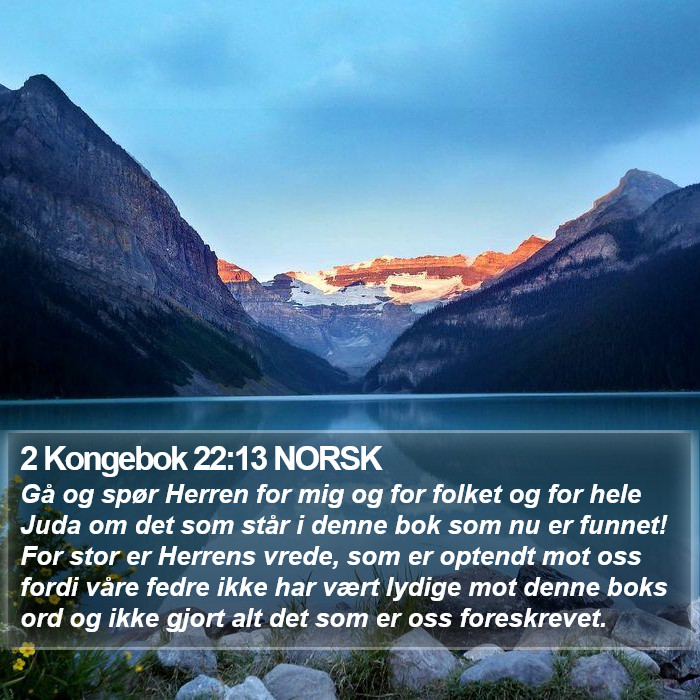 2 Kongebok 22:13 NORSK Bible Study