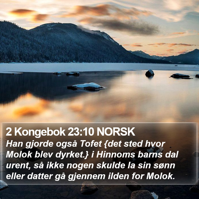 2 Kongebok 23:10 NORSK Bible Study