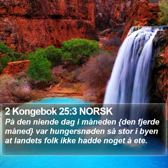 2 Kongebok 25:3 NORSK Bible Study