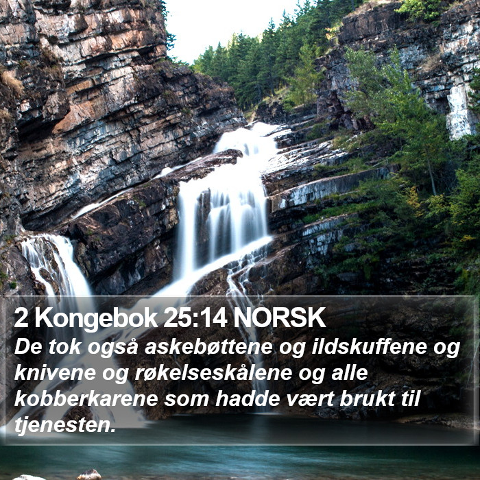 2 Kongebok 25:14 NORSK Bible Study