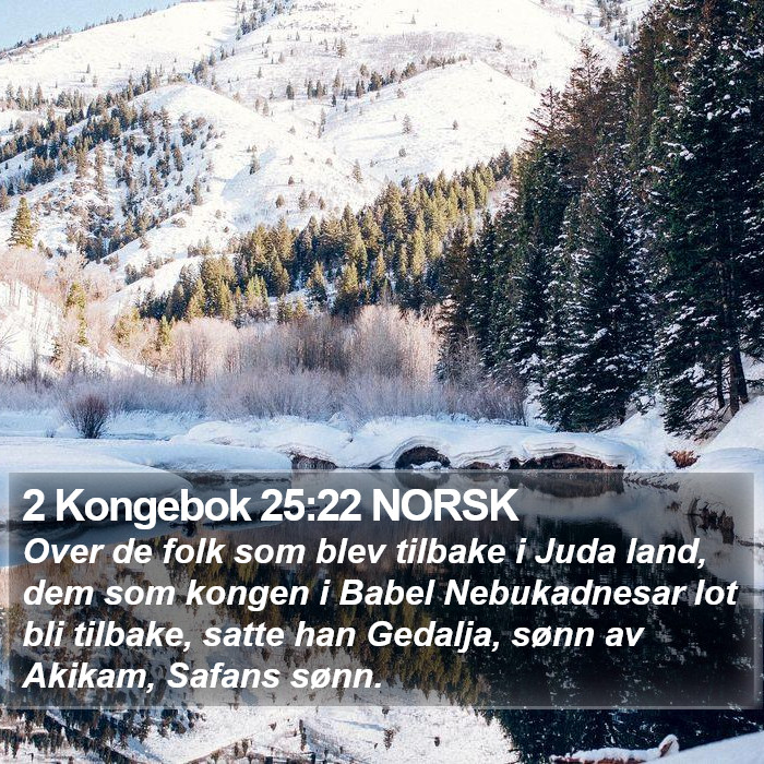 2 Kongebok 25:22 NORSK Bible Study