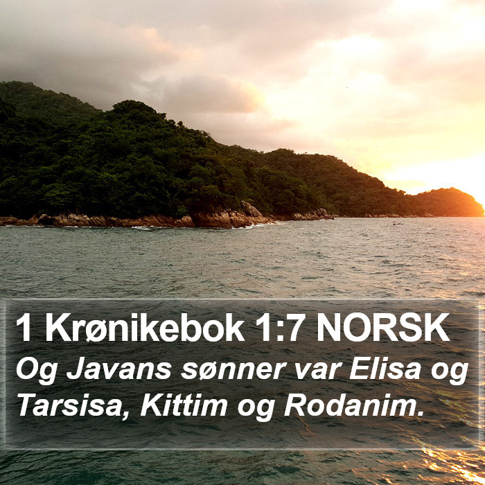 1 Krønikebok 1:7 NORSK Bible Study