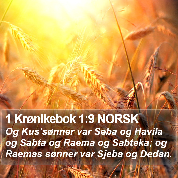 1 Krønikebok 1:9 NORSK Bible Study