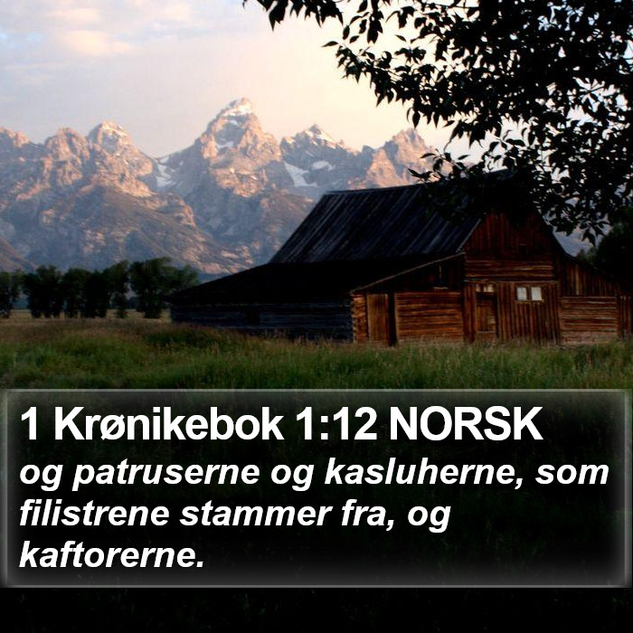 1 Krønikebok 1:12 NORSK Bible Study