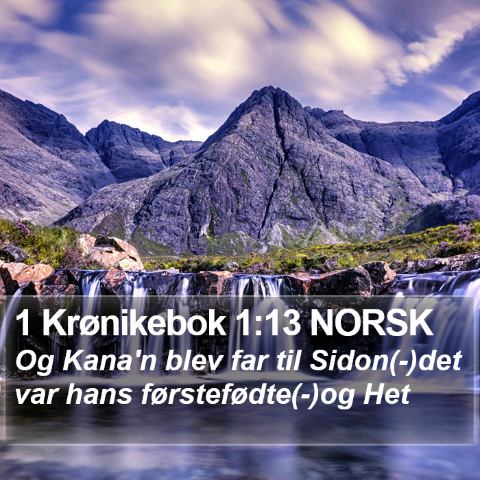 1 Krønikebok 1:13 NORSK Bible Study