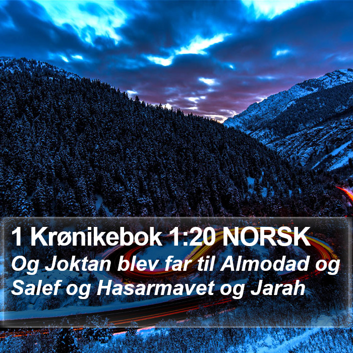 1 Krønikebok 1:20 NORSK Bible Study