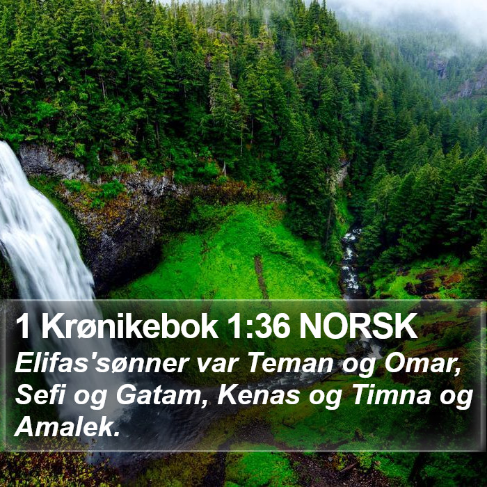 1 Krønikebok 1:36 NORSK Bible Study