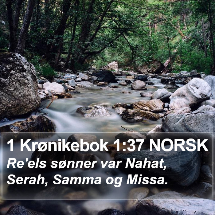 1 Krønikebok 1:37 NORSK Bible Study