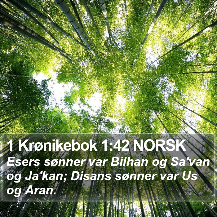 1 Krønikebok 1:42 NORSK Bible Study