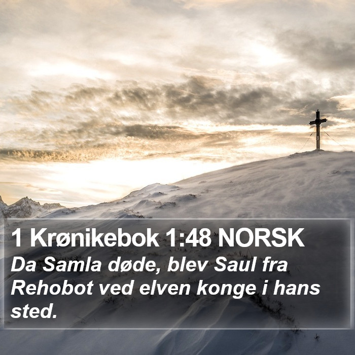 1 Krønikebok 1:48 NORSK Bible Study