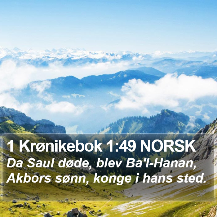 1 Krønikebok 1:49 NORSK Bible Study