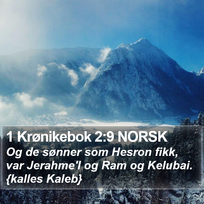 1 Krønikebok 2:9 NORSK Bible Study