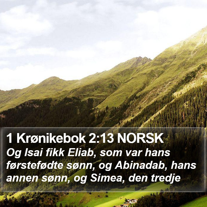 1 Krønikebok 2:13 NORSK Bible Study