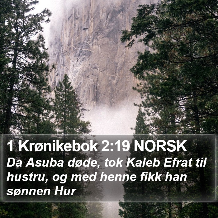 1 Krønikebok 2:19 NORSK Bible Study