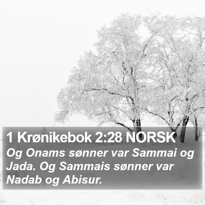 1 Krønikebok 2:28 NORSK Bible Study