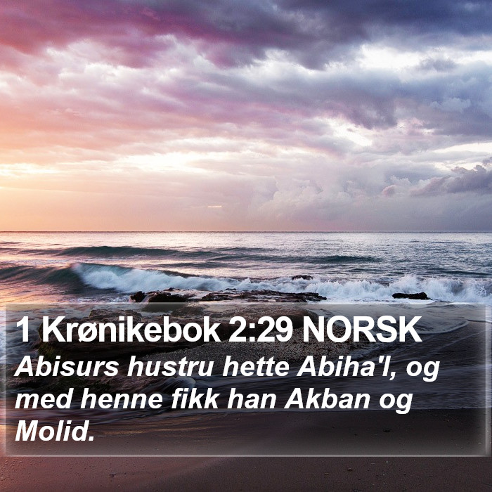 1 Krønikebok 2:29 NORSK Bible Study