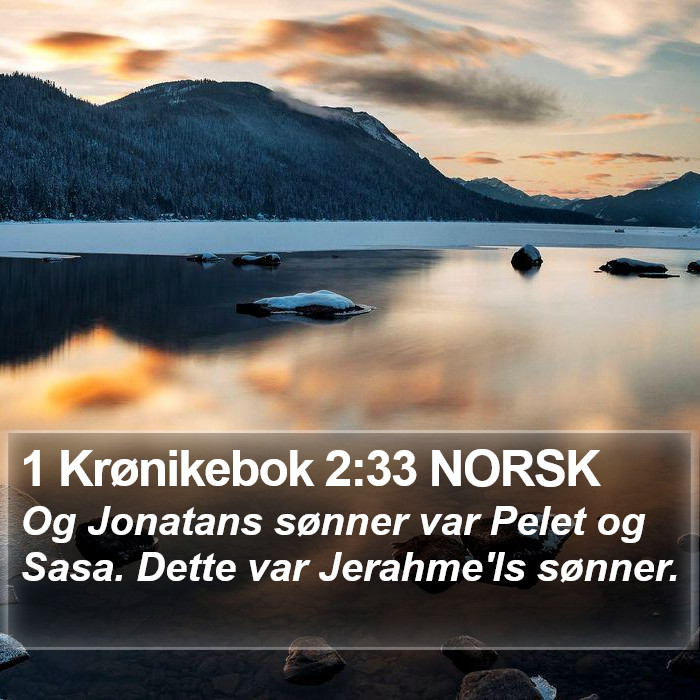 1 Krønikebok 2:33 NORSK Bible Study