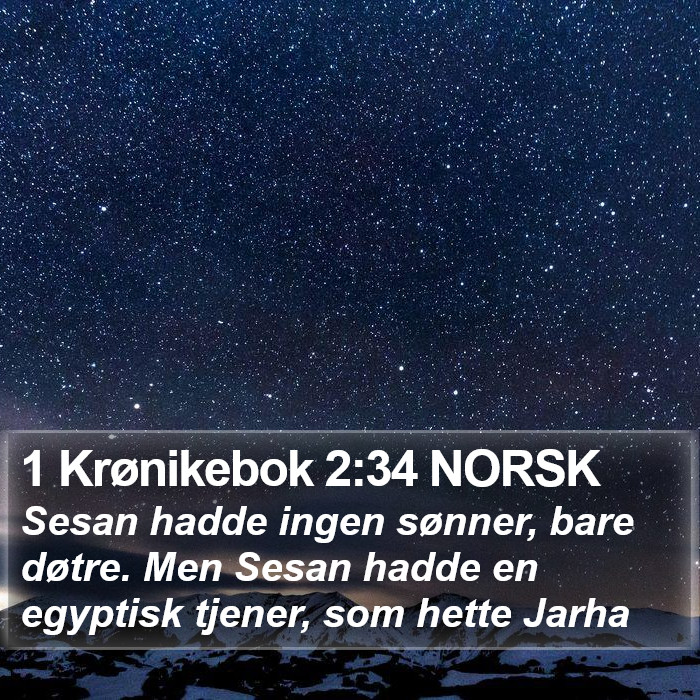 1 Krønikebok 2:34 NORSK Bible Study