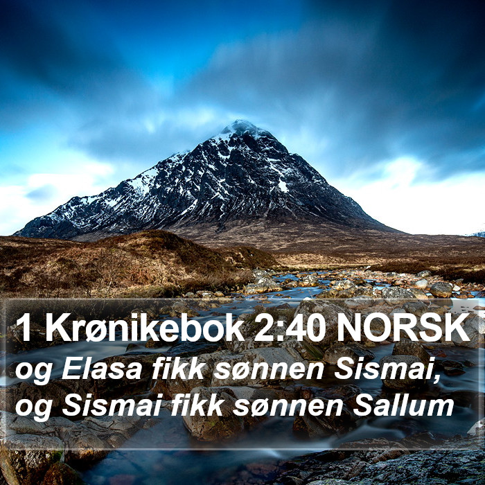 1 Krønikebok 2:40 NORSK Bible Study