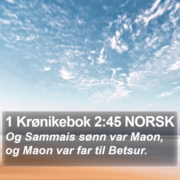 1 Krønikebok 2:45 NORSK Bible Study