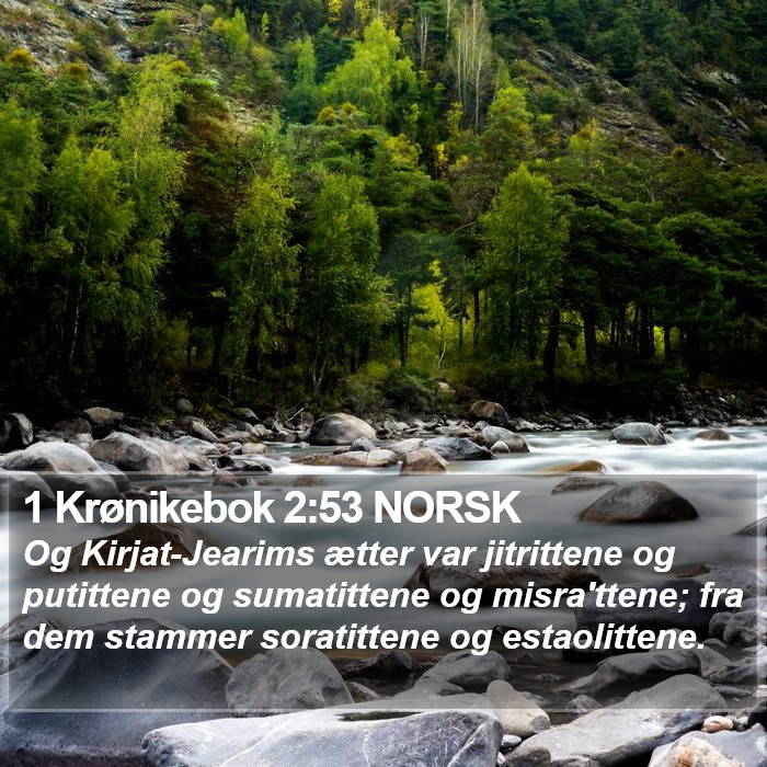 1 Krønikebok 2:53 NORSK Bible Study