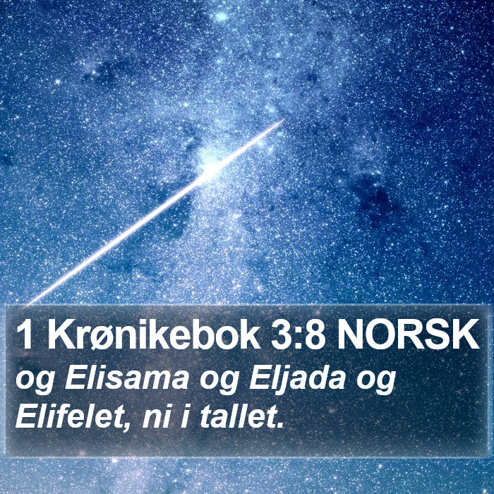 1 Krønikebok 3:8 NORSK Bible Study