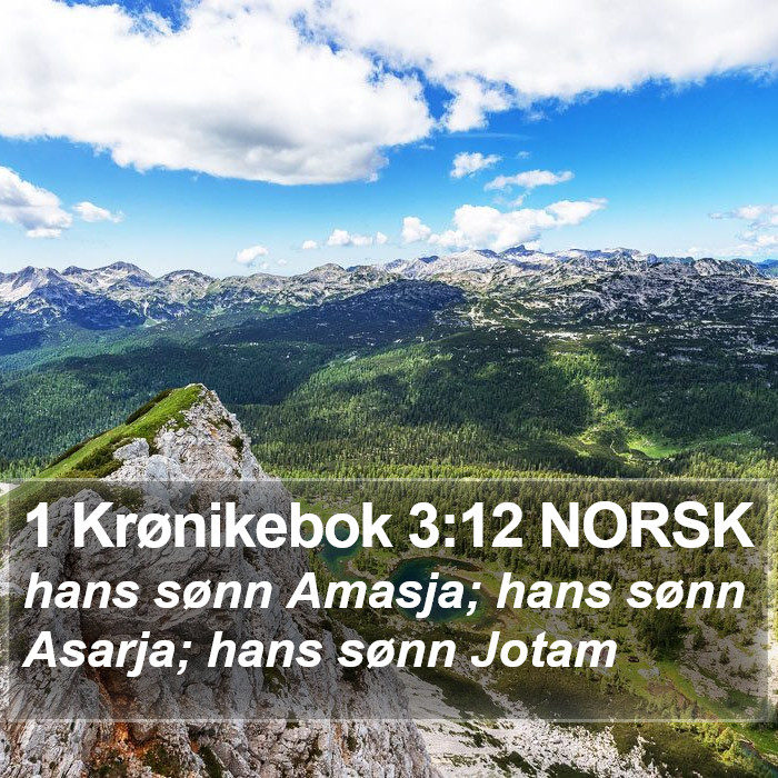 1 Krønikebok 3:12 NORSK Bible Study
