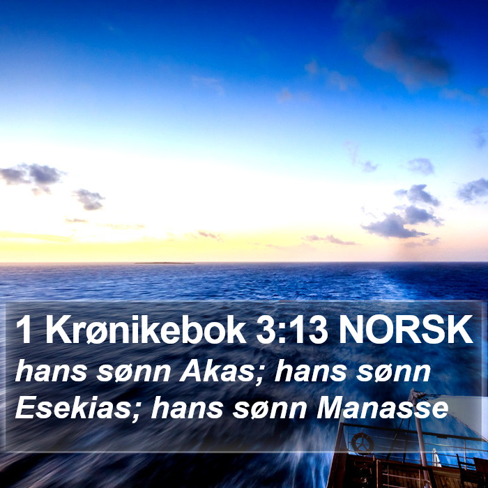 1 Krønikebok 3:13 NORSK Bible Study