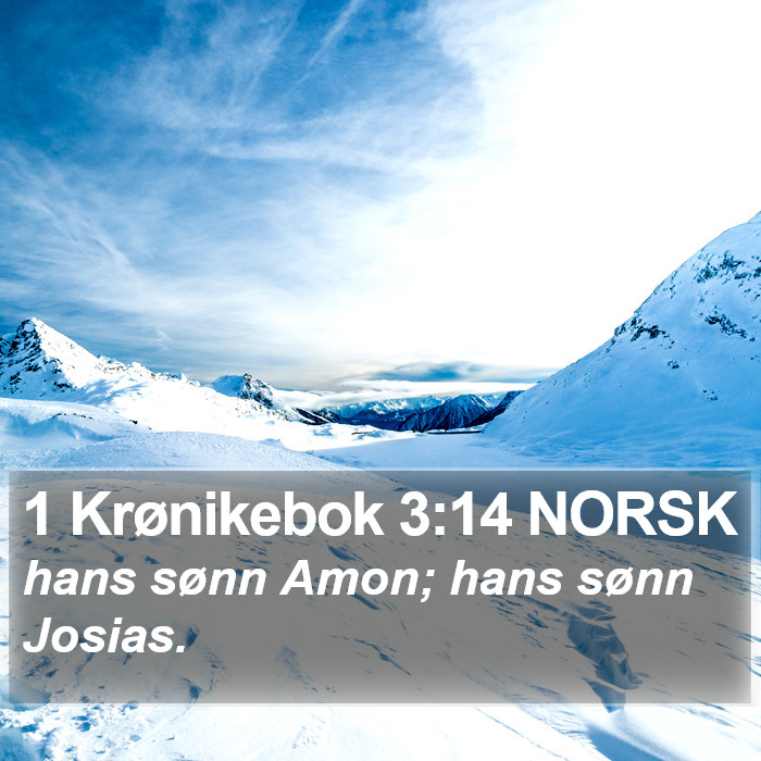 1 Krønikebok 3:14 NORSK Bible Study
