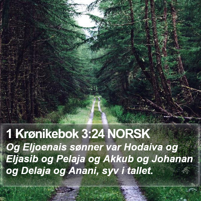 1 Krønikebok 3:24 NORSK Bible Study