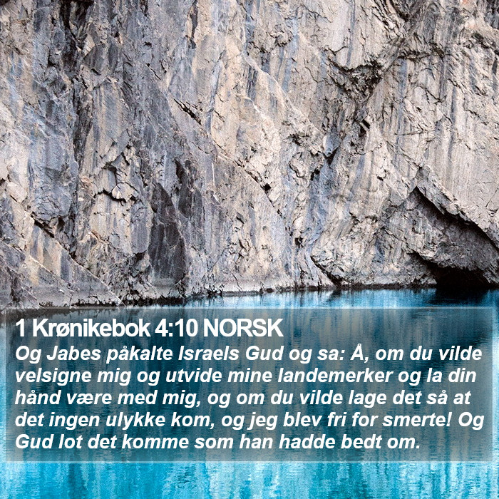1 Krønikebok 4:10 NORSK Bible Study