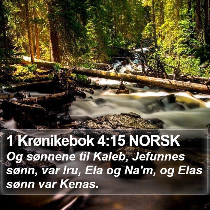 1 Krønikebok 4:15 NORSK Bible Study