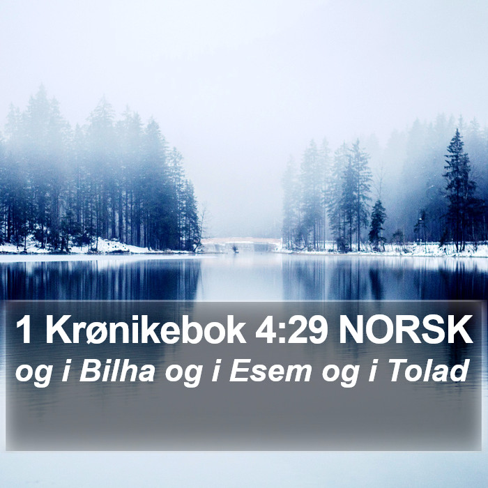 1 Krønikebok 4:29 NORSK Bible Study